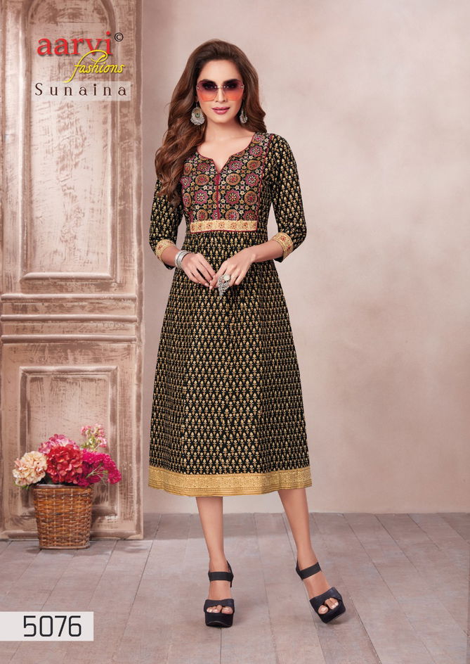 Aarvi Sunaina Vol 1 Regular Wear Wholesale Cotton Kurtis Catalog
